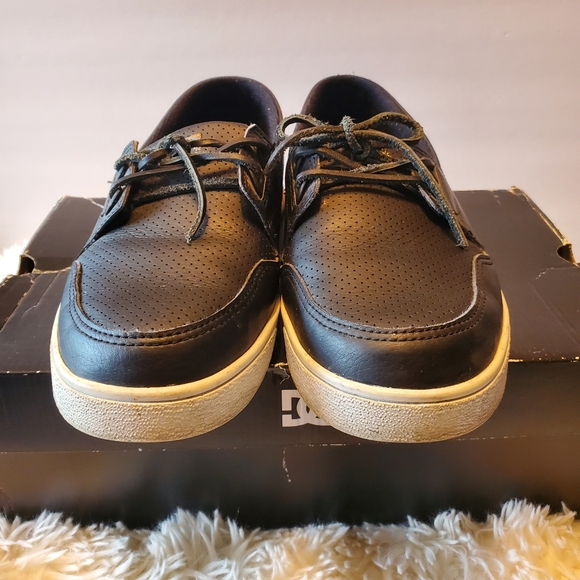 Mens DC Black leather skater sneaker size 9.5 Model "Pure" - Picture 2 of 7